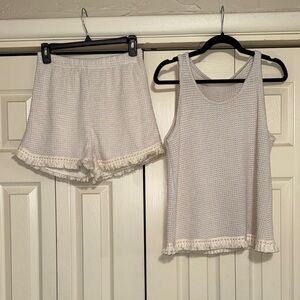 Women's Cream Sleepwear Set